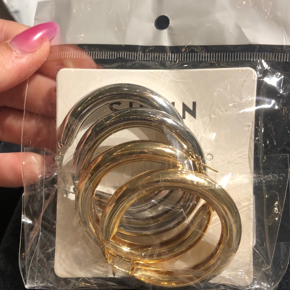 Gold and silver hoops